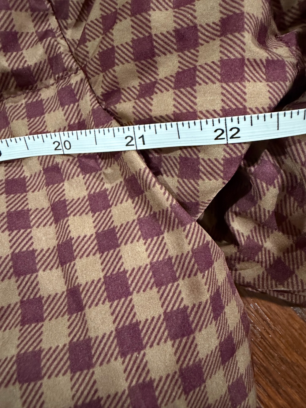 NWT Target Brown/Purple Gingham Puffer Jacket Size Medium - Picture 9 of 10